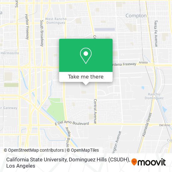 Mapa de California State University, Dominguez Hills (CSUDH)