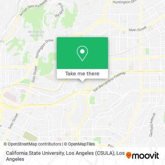 Mapa de California State University, Los Angeles (CSULA)