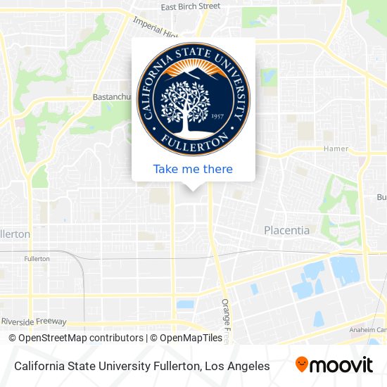 California State University Fullerton map