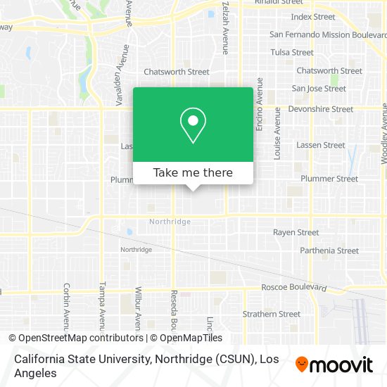 Mapa de California State University, Northridge (CSUN)