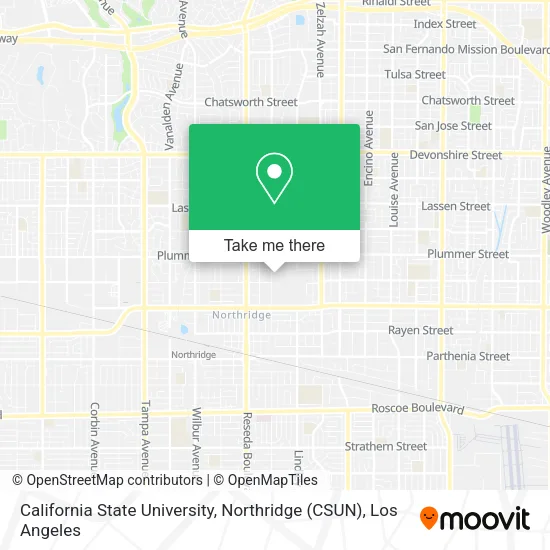 California State University, Northridge (CSUN) map