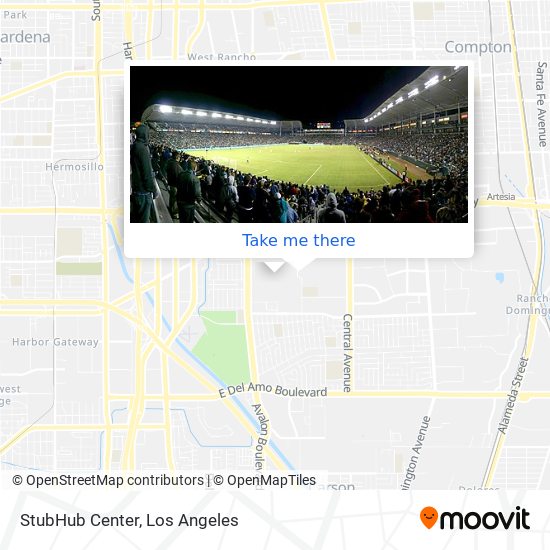 Mapa de StubHub Center