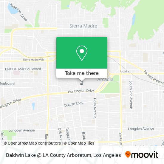 Mapa de Baldwin Lake @ LA County Arboretum