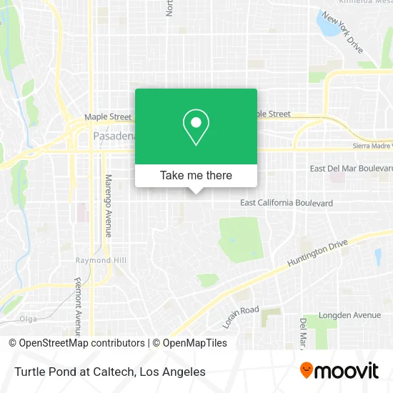 Mapa de Turtle Pond at Caltech