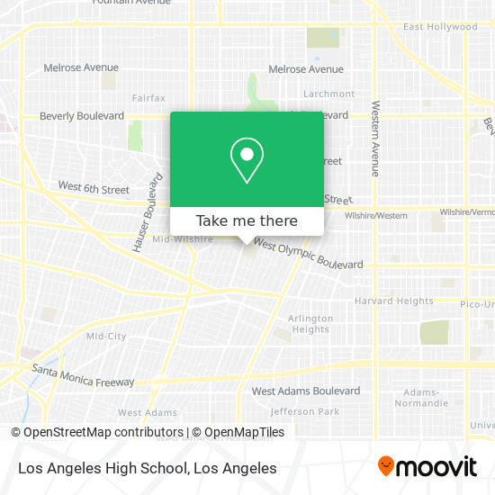 Los Angeles High School map