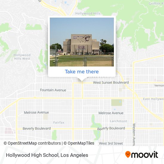 How to get to Hollywood High School in Hollywood, La by Bus, Subway or  Light Rail?