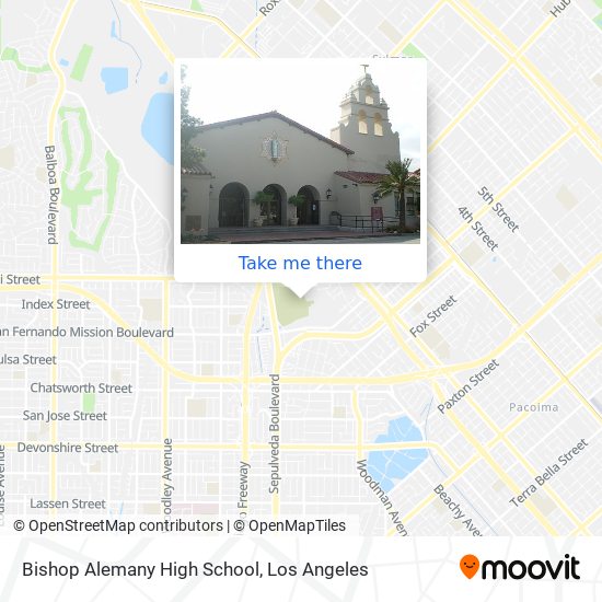 Mapa de Bishop Alemany High School