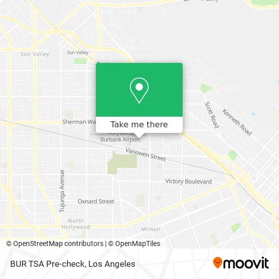 BUR TSA Pre-check map