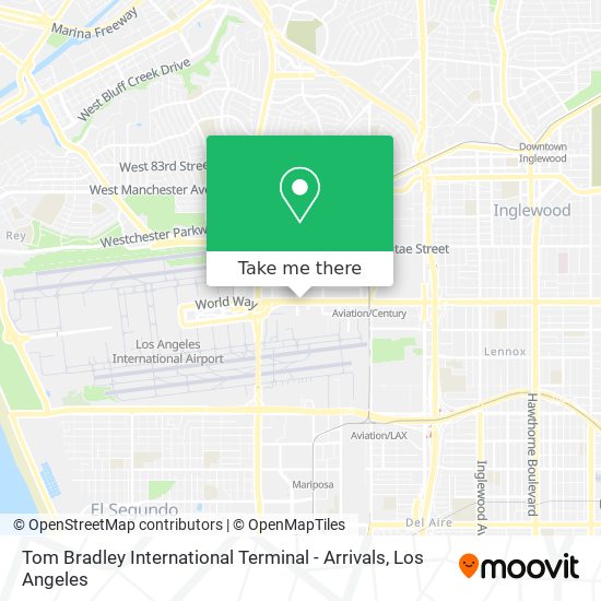 Mapa de Tom Bradley International Terminal - Arrivals