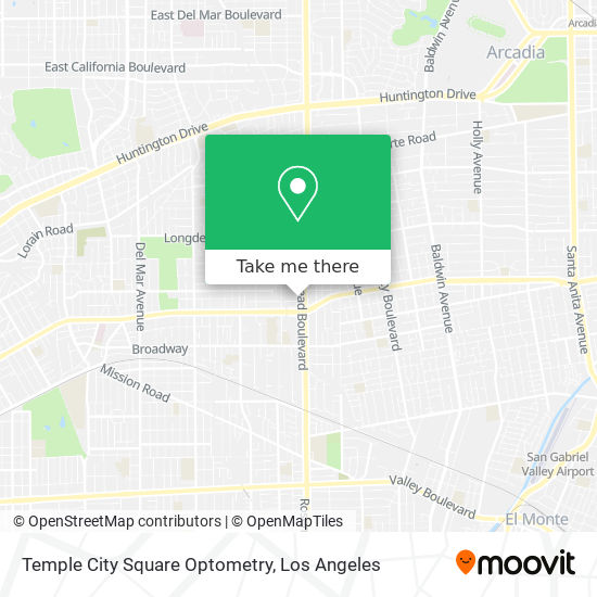 Temple City Square Optometry map