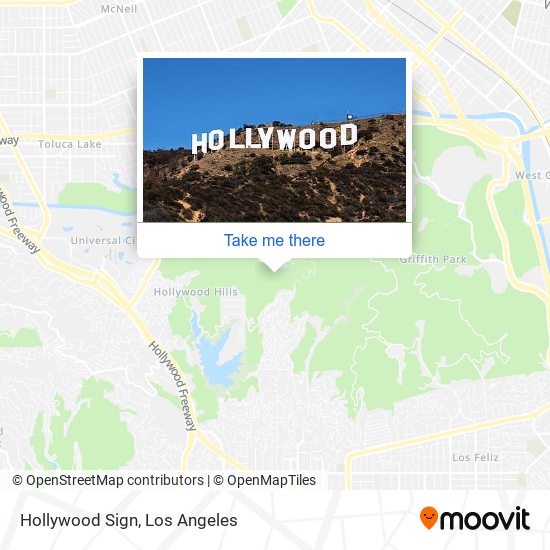 Hollywood Sign map