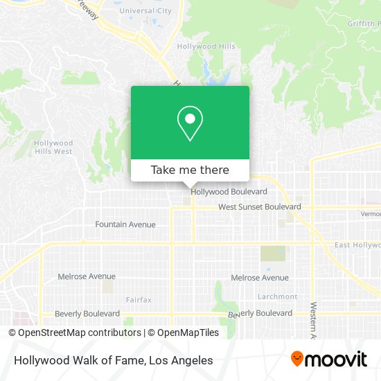 Hollywood Walk of Fame map