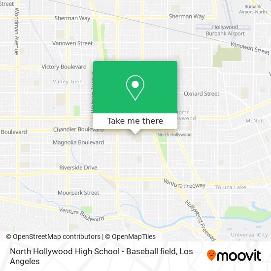 North Hollywood High School - Baseball field map