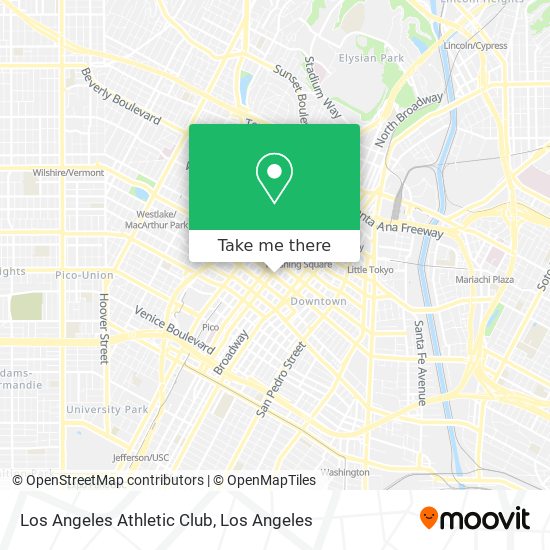 Los Angeles Athletic Club map