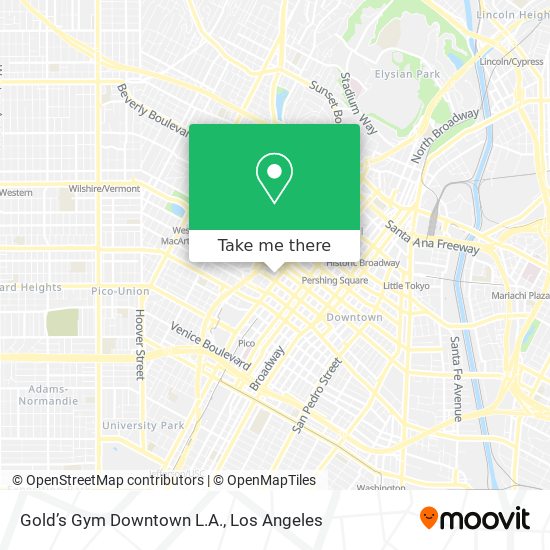 Gold’s Gym Downtown L.A. map