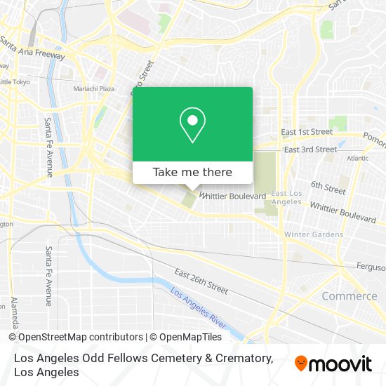 Mapa de Los Angeles Odd Fellows Cemetery & Crematory