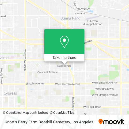 Knott's Berry Farm Boothill Cemetery map