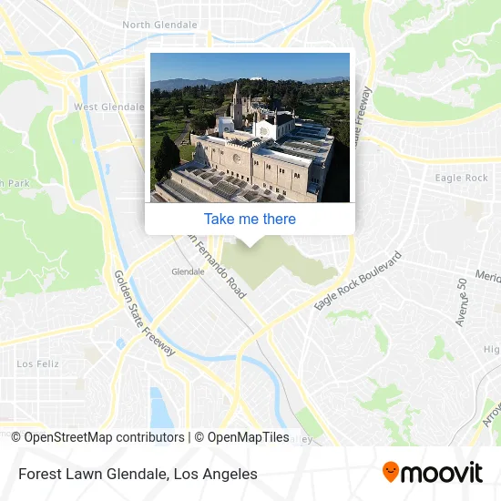 Forest Lawn Glendale map