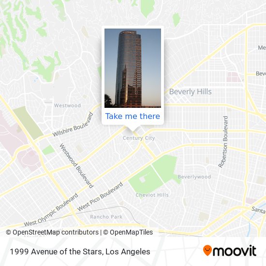 1999 Avenue of the Stars map