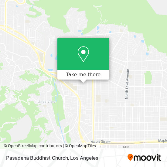 Pasadena Buddhist Church map