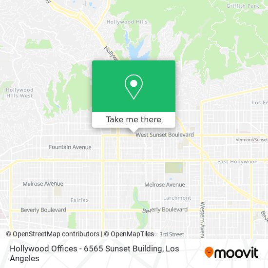 Mapa de Hollywood Offices - 6565 Sunset Building