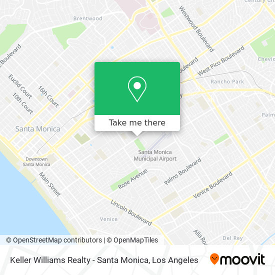 Mapa de Keller Williams Realty - Santa Monica