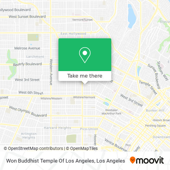 Won Buddhist Temple Of Los Angeles map