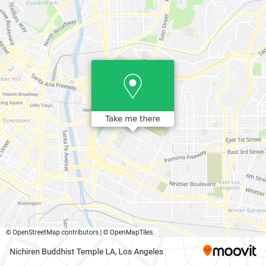 Nichiren Buddhist Temple LA map