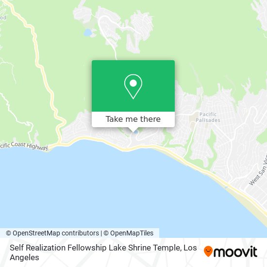 Self Realization Fellowship Lake Shrine Temple map