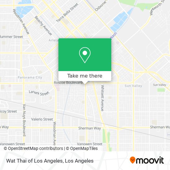 Wat Thai of Los Angeles map