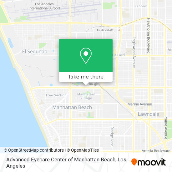 Advanced Eyecare Center of Manhattan Beach map