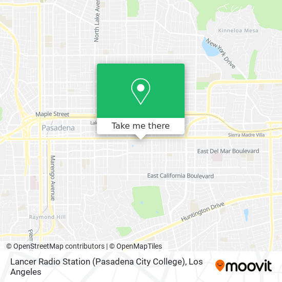 Mapa de Lancer Radio Station (Pasadena City College)