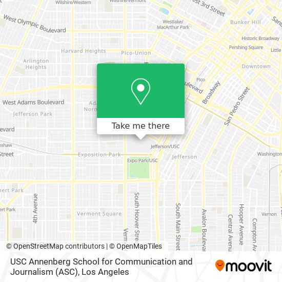 USC Annenberg School for Communication and Journalism (ASC) map