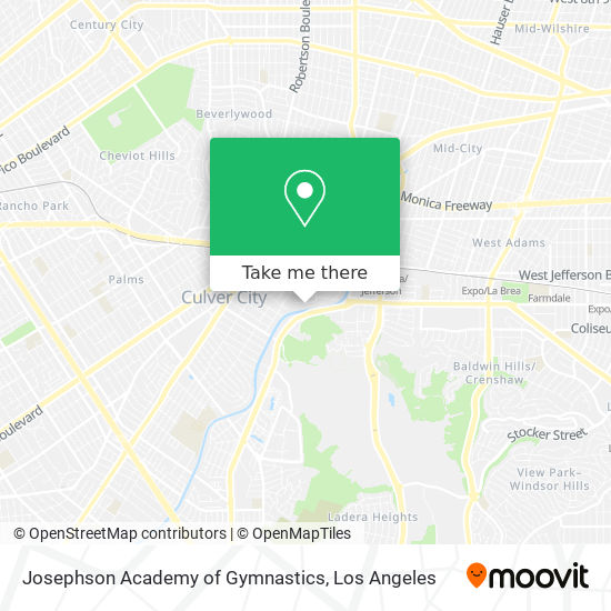 Josephson Academy of Gymnastics map