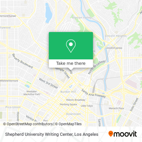 Shepherd University Writing Center map
