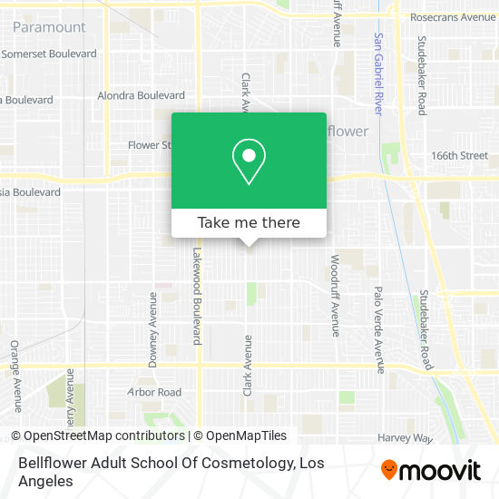 Bellflower Adult School Of Cosmetology map