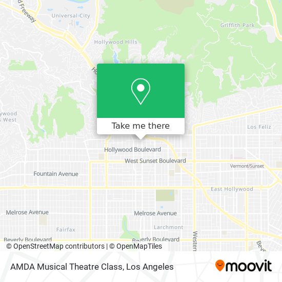 Mapa de AMDA Musical Theatre Class