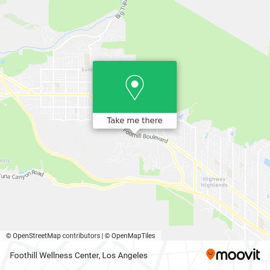 Mapa de Foothill Wellness Center