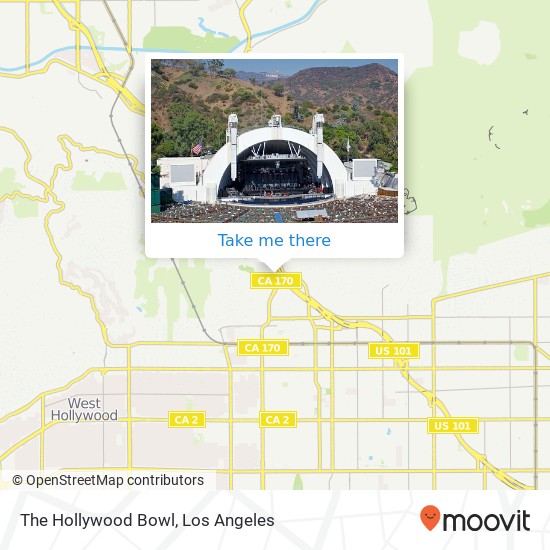 Mapa de The Hollywood Bowl