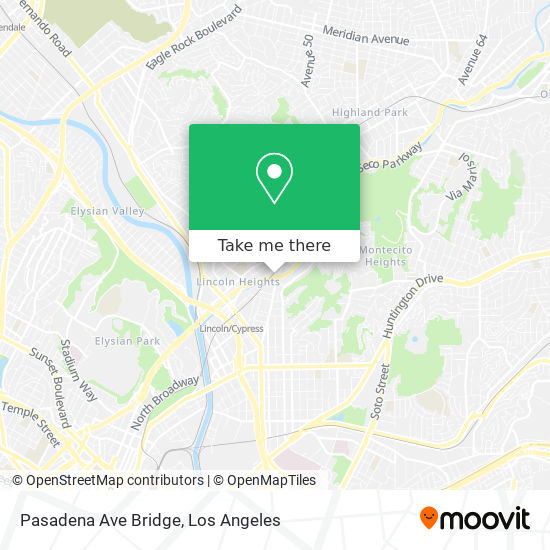 Pasadena Ave Bridge map