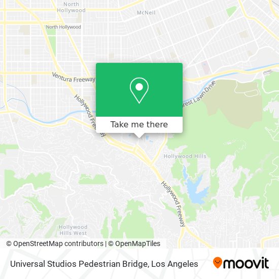 Universal Studios Pedestrian Bridge map