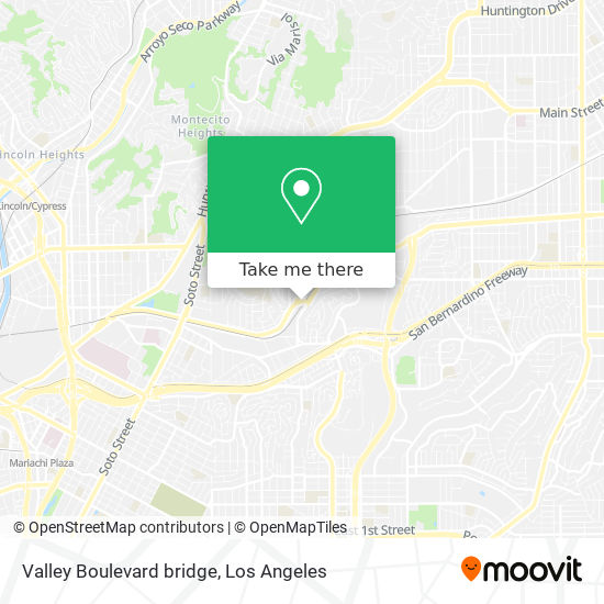 Valley Boulevard bridge map