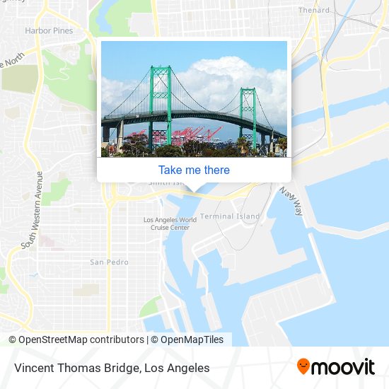 Vincent Thomas Bridge map