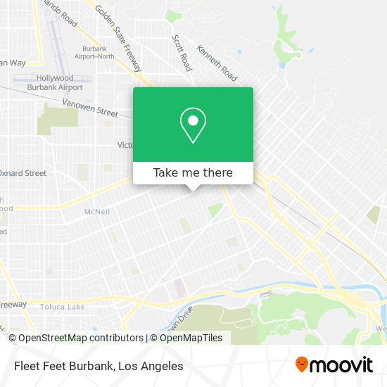 Fleet Feet Burbank map