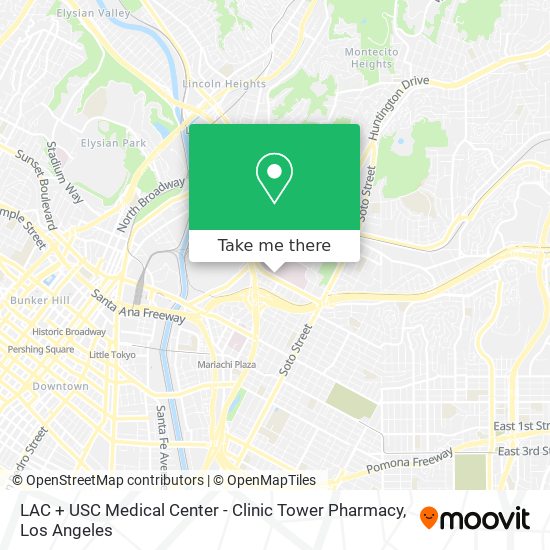 Mapa de LAC + USC Medical Center - Clinic Tower Pharmacy
