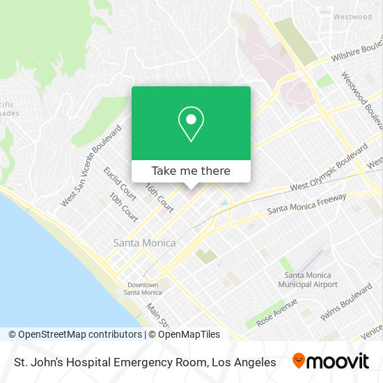 Mapa de St. John's Hospital Emergency Room