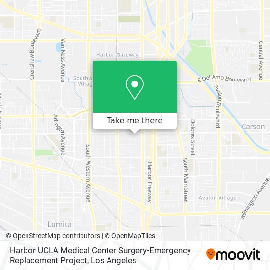 Mapa de Harbor UCLA Medical Center Surgery-Emergency Replacement Project