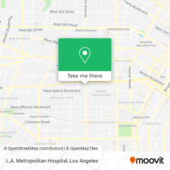 L.A. Metropolitan Hospital map