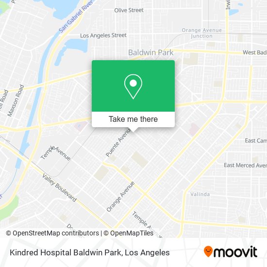 Kindred Hospital Baldwin Park map