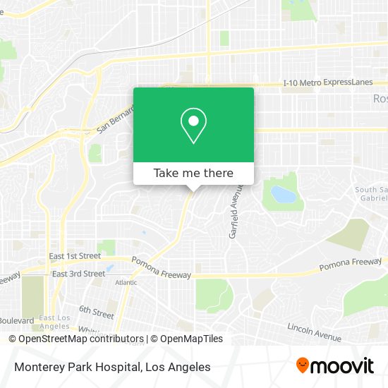 Monterey Park Hospital map